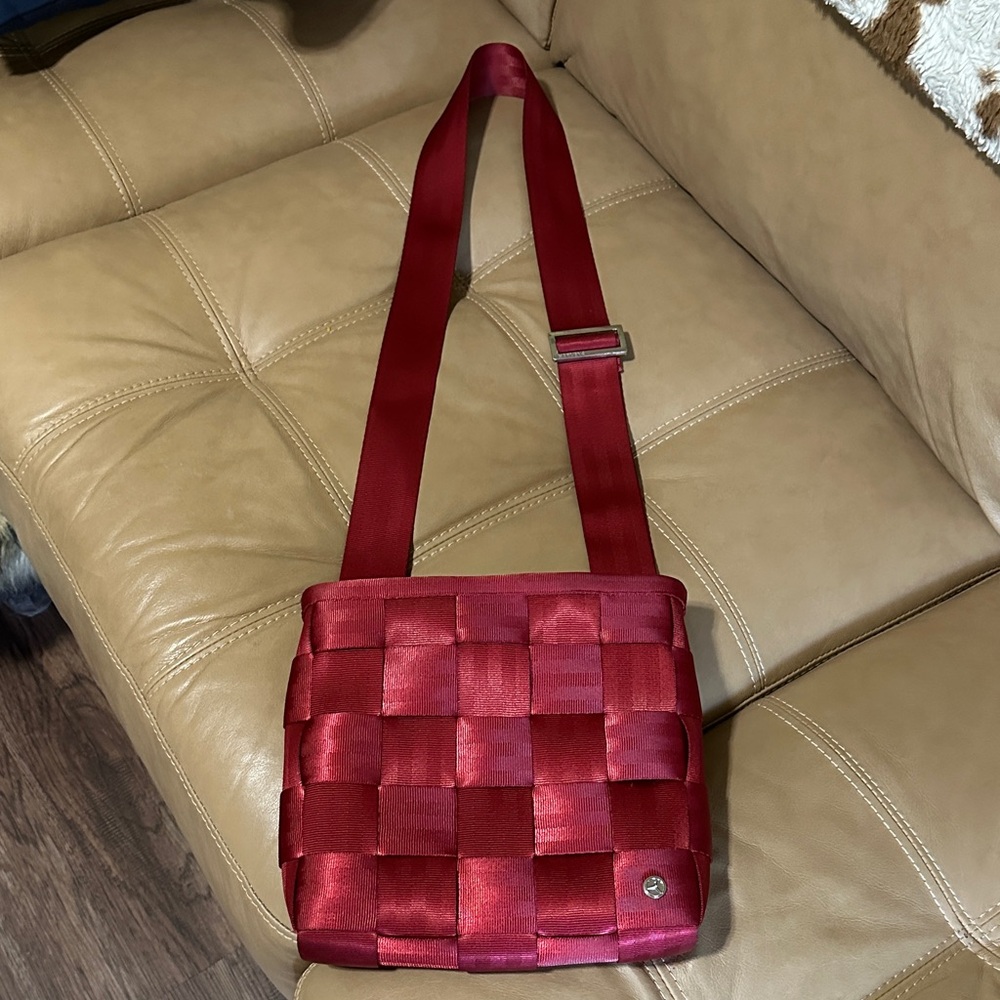 Harvey’s Red Woven Crossbody Bag